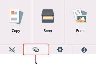 Màn hình TRANG CHỦ: Chọn Kết nối không dây